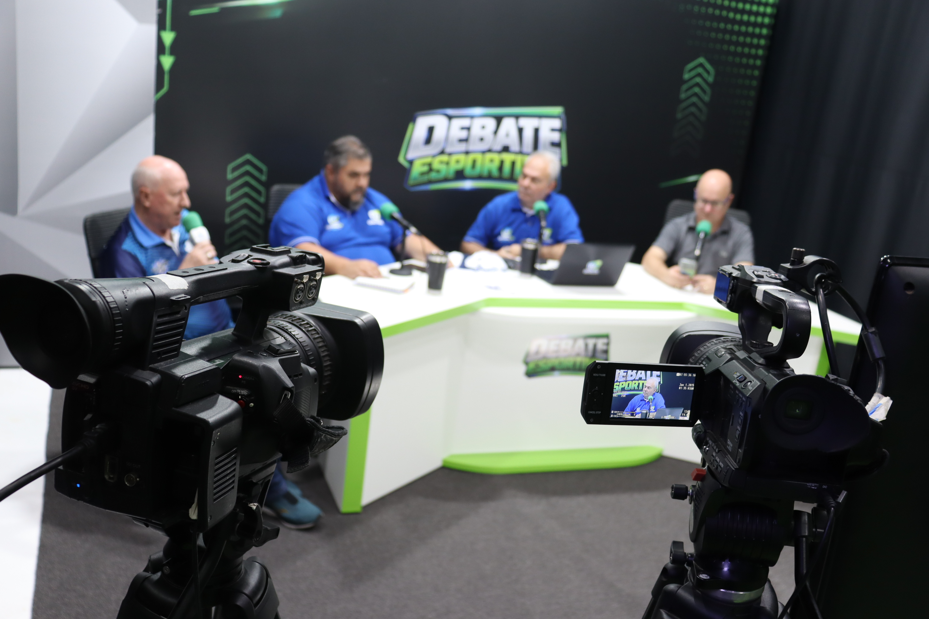 Debate Esportivo no novo estúdio da TV Cultural