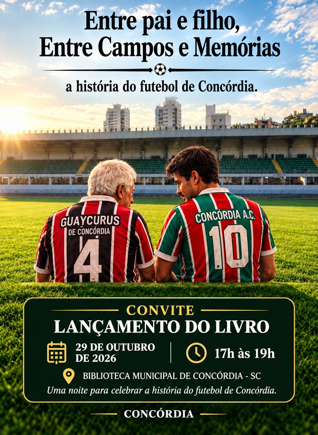 Livro resgata a história do futebol de Concórdia em encontro com autor